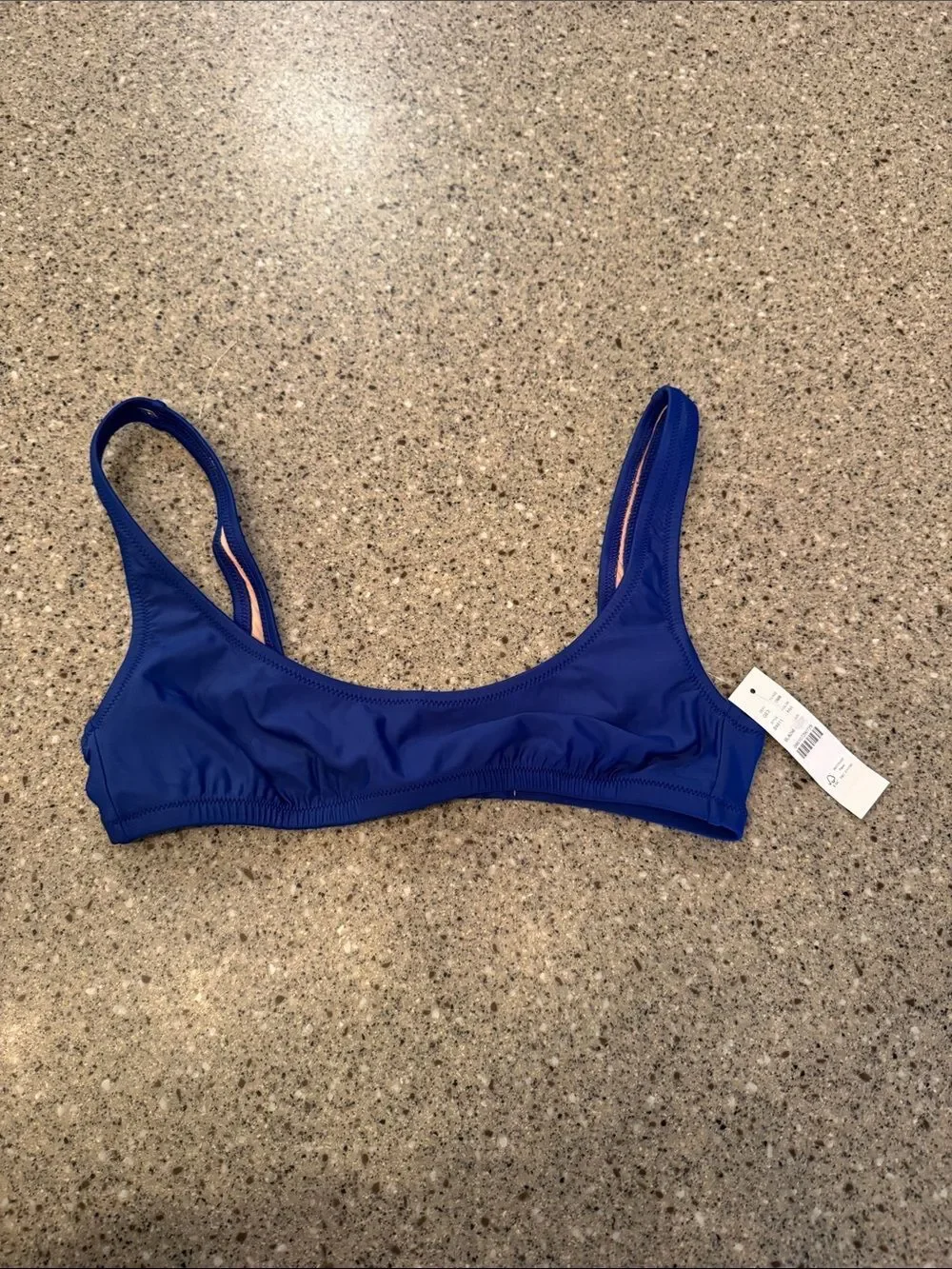 J. CREW Heritage Scoop Neck Bikini Top Harbor View Blue *NEW*